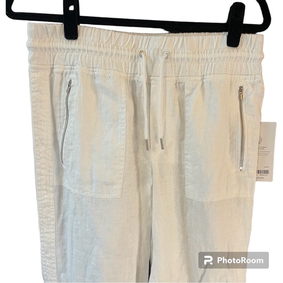 NWT Athleta White Cabo Linen Jogger 6T tall - Picture 10 of 13
